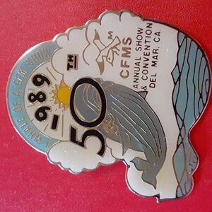 50th CFMS Annual Show & Convention Collector Pin 1989 Whale Of A Gem Show